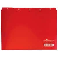 DURABLE 365003 Alfabetische tabbladindex Rood A5 liggend Plastic 21 x 14,8 cm 25 Stuks