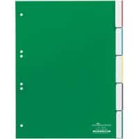 DURABLE Blanco Tabbladen A4 Groen 5 tabs PVC (Polyvinylchloride) Rechthoekig 6 Gaten 6220