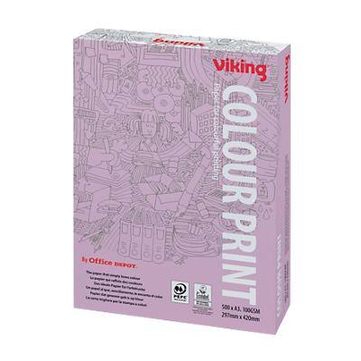 Viking Colour Print A3 Print-/ kopieerpapier 100 g/m² Glad Wit 500 Vellen