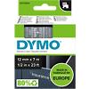 Dymo D1 S0720600 / 45020 Authentiek Labeltape Zelfklevend Wit op transparant 12 mm x 7m