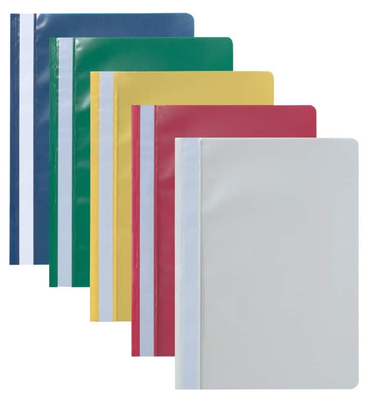 Viking Snelhechters A4 Kleurenassortiment Polypropyleen Transparante voorpagina 22 x 31 cm 25 Stuks