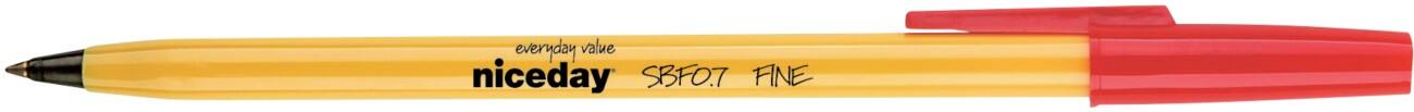 Niceday SBF0.7 Balpen Rood 20 Pennen