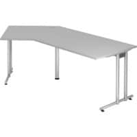 Hammerbacher Bureau Matrix Lichtgrijs 2.100 x 1.130 x 720 mm