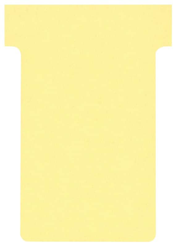 Nobo t-kaartjes maat 2 geel 6 x 8,5 cm 100 stuks