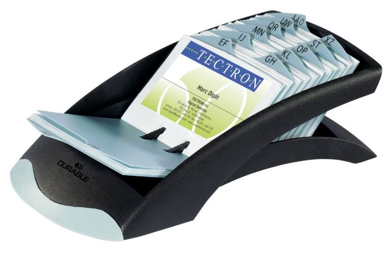 DURABLE Visifix Desk Visitekaarthouder Zwart, grijs Speciaal Kunststof 10,4 x 24,5 x 6,7 cm