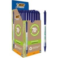 BIC Ecolutions™ Clic Stic Balpen Blauw Medium 0.4 mm Nee Recycled 50 Stuks