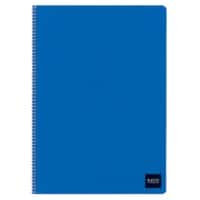 Elco Ringfix Schrijfblok A5 Geruit Spiraal gebonden Karton Blauw Geperforeerd 100 Pagina's 10 Stuks à 50 Vellen