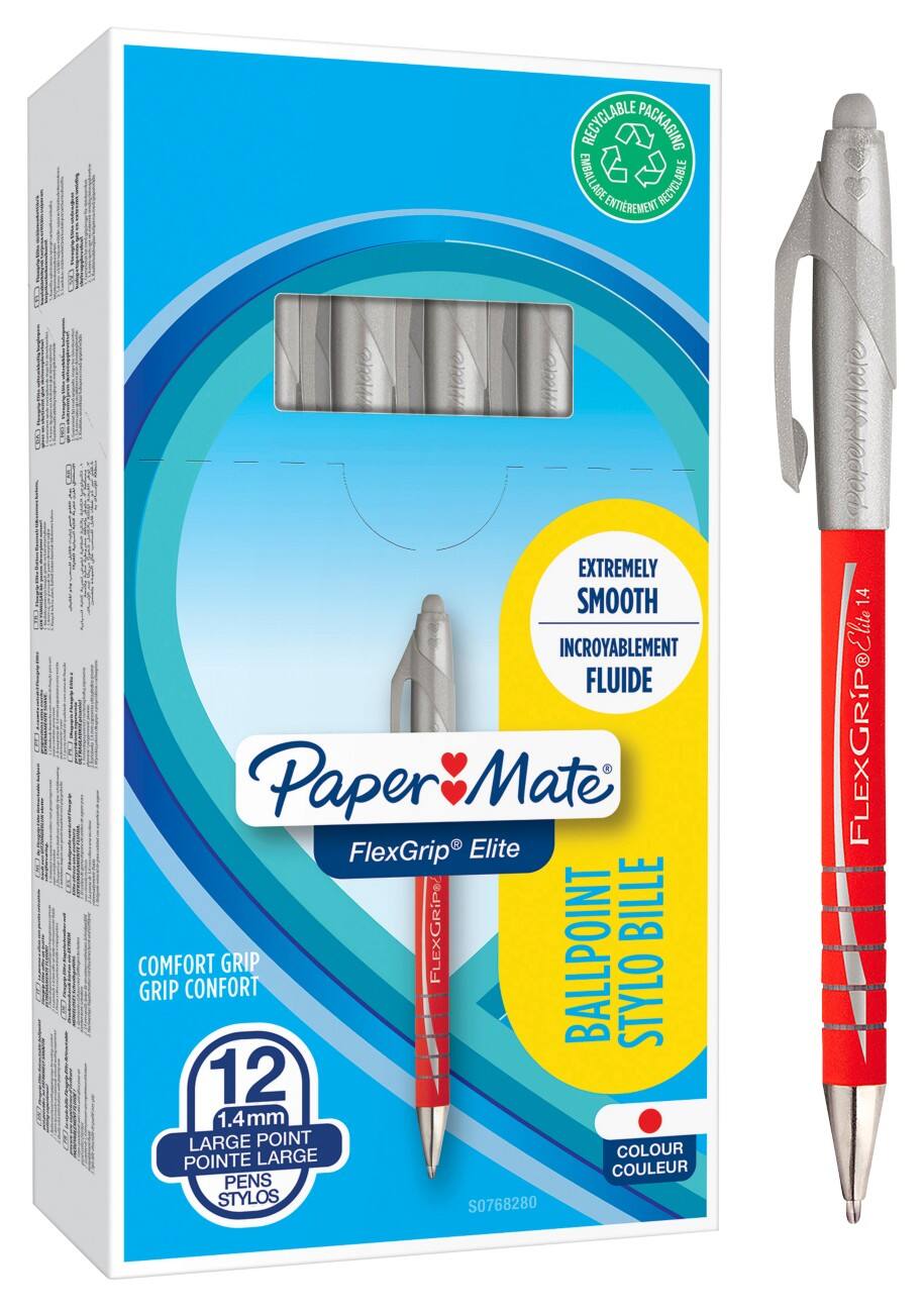 PaperMate Flexgrip® Elite Balpen Rood 12 Stuks