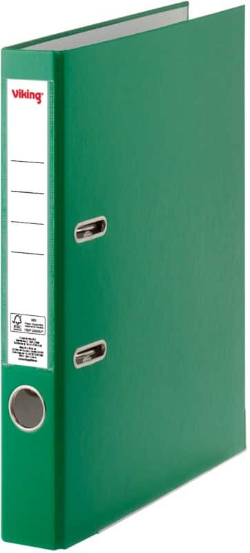 Viking Smal Ordner A4 50 mm Donkergroen 2 Ringen Karton, PP (Polypropeen) Mat Staand