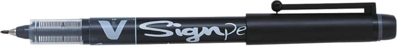 Pilot V-Sign Pen Fineliner 0,6 mm Naaldpunt Zwart