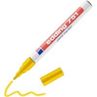 edding 751 Permanent Lakmarker Geel Fijn Ronde punt 1 - 2 mm  Waterbestendig