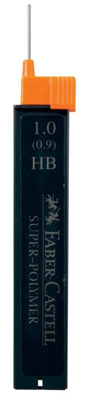Faber-Castell Super-Polymer Vulpotlood-vulling 1,0 mm HB Zwart 12 Stuks