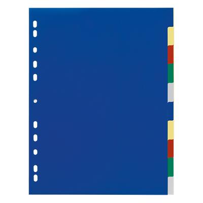 DURABLE Blanco Tabbladen A4+ Kleurenassortiment 10 tabs PP (Polypropeen) Rechthoekig 11 Gaten 6747
