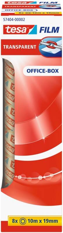 tesa Plakband tesafilm 57404 Transparant 19 mm (B) x 10 m (L) PP (polypropeen) 8 Rollen