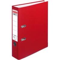 herlitz maX.file protect Ordner A4 80 mm Rood 2 ringen 5480306 Karton, PP (Polypropeen) Reliëf Staand