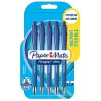 Papermate Flexgrip Ultra balpen blauw Medium 0,5 mm 5 stuks