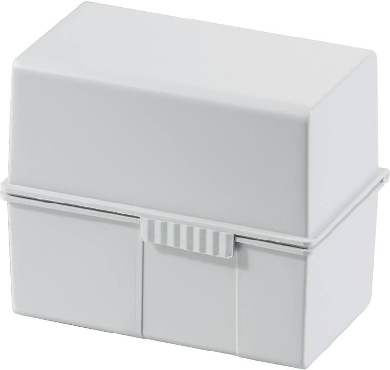 HAN Systeemkaartenbak A6 PS (Polystyreen), staal 400 Kaarten Lichtgrijs