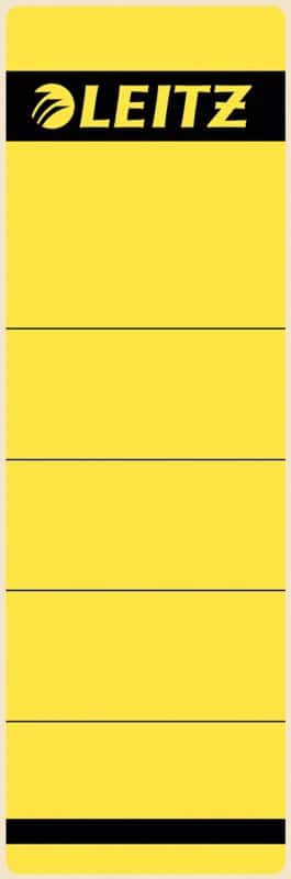 Leitz Ordnerrugetiketten Zelfklevend A4 Geel 6,15 x 19,2 cm 10 Stuks