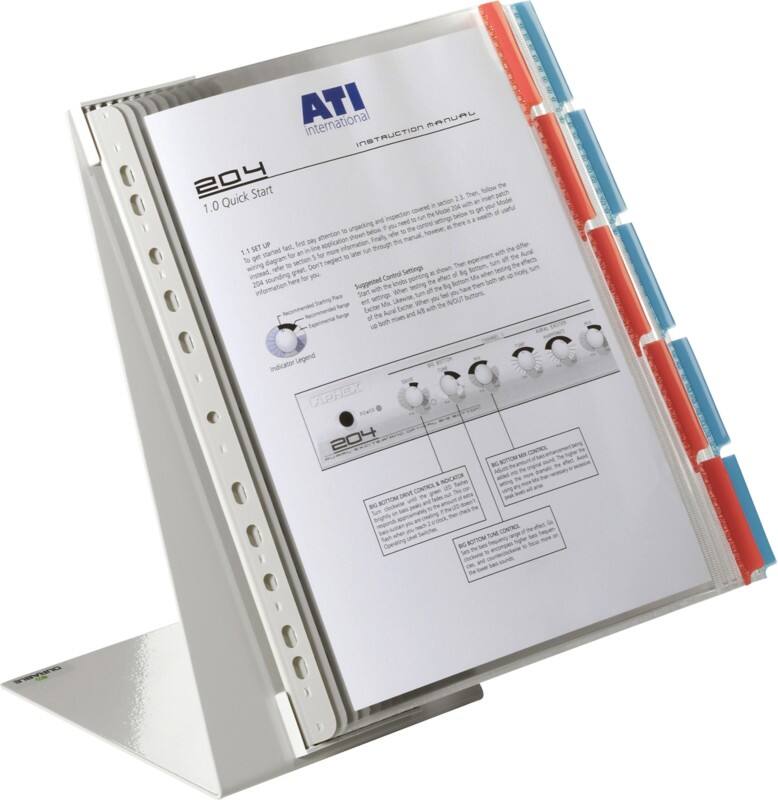 DURABLE Zichtpanelensysteem 10 Panelen A4 Metaal, pvc (polyvinylchloride), staal Blauw, rood