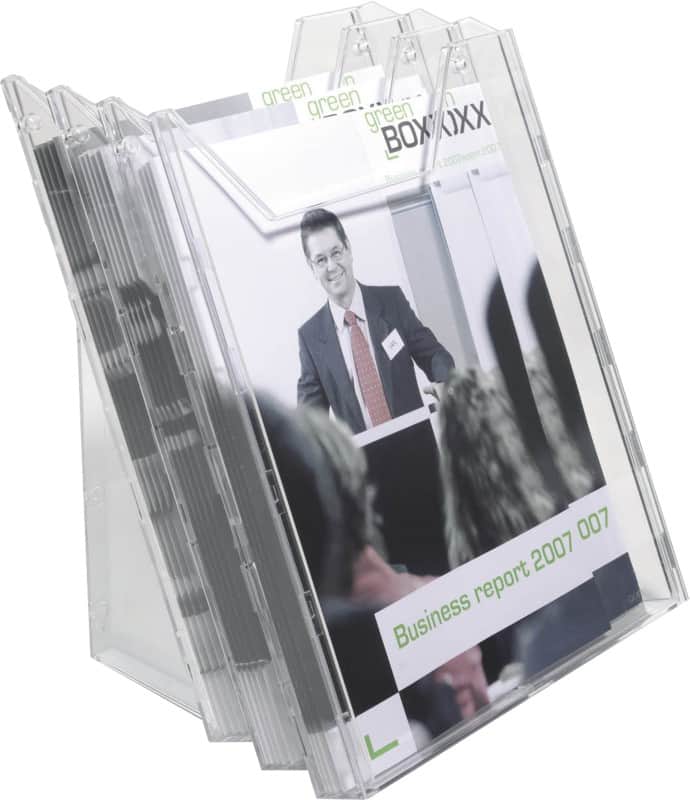 DURABLE Combiboxx A4 Folderhouder Wandmontage Transparant UNKNOWN 25,5 x 9 x 32,5 cm 858019 3 Stuks