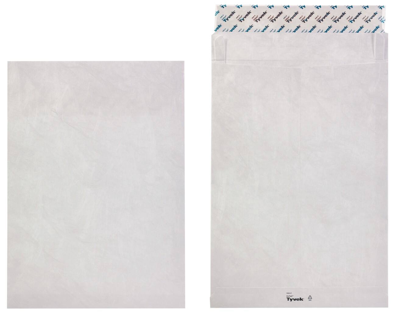 Tyvek Zak-enveloppen B4 70 g/m² Wit Zonder Venster Kleefstrip 250 x 353 mm 20 Stuks