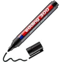 edding 300 Permanent marker  Medium Ronde punt 1,5 - 3 mm Zwart Navulbaar Waterbestending