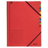 Leitz Sorteermap 3907 A4 Rood karton 7 vakken (week) 24,5 x 32 cm