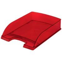 Leitz Plus Brievenbakje 5226 A4 Transparant Rood 25,5 x 35,7 x 7 cm