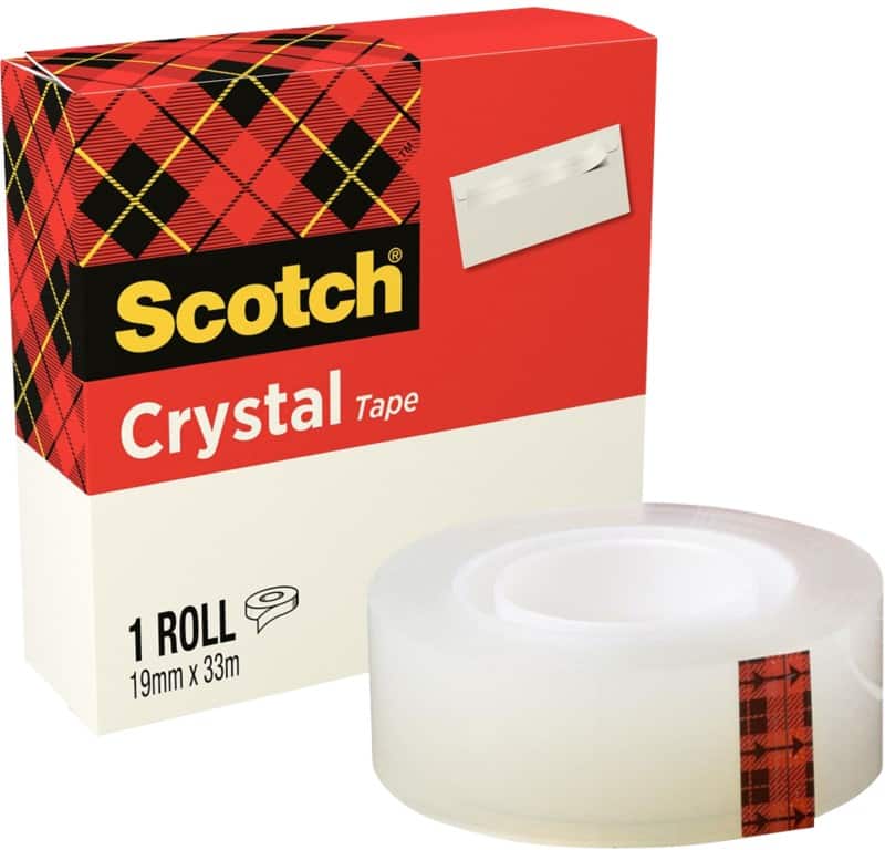 Scotch Plakband Crystal 600 Transparant 19 mm (B) x 33 m (L) Synthetisch acryl Laag Geluidsniveau