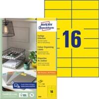 Avery L7173-100 Adresetiketten 105 x 37 mm Wit 100 Vellen van 16 Etiketten