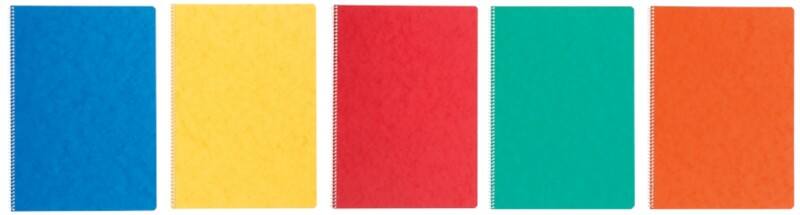 Ursus Style Schrijfblok A4 Geruit Bindrug Karton Kleurenassortiment Niet geperforeerd  96 Pagina's 10 Stuks à 48 Vellen