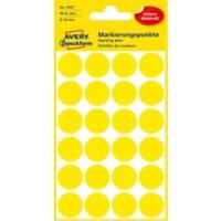 Avery Markeringspunten 3007 Klevend Geel 4 Vellen à 24 Etiketten