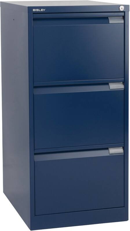 Bisley Stalen Archiefkast 3 Lades 470 x 622 x 1.016 mm Blauw