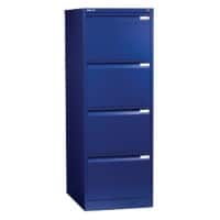 Bisley Hangmappenladenkast 4 Lades laden Blauw 470 x 622 x 1.321 mm