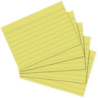 herlitz 1150515 Indexkaarten Geel A5 Gelinieerd Karton 21 x 14,8 cm 100 Stuks