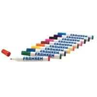 Franken Whiteboardmarker Rond 6 mm Paars, Zwart, Blauw, Lichtblauw, Rood, Geel, Roze, Groen, Bruin, Oranje 10 Stuks