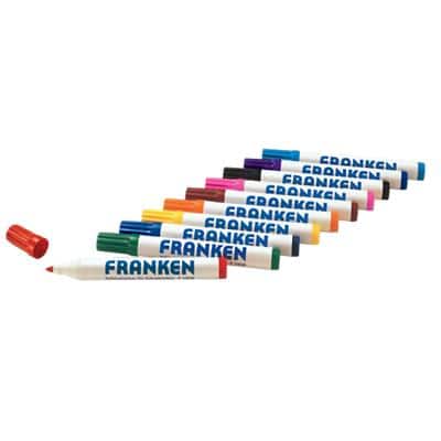 Franken Whiteboard-marker Rond 6 mm Paars, Zwart, Blauw, Lichtblauw, Rood, Geel, Roze, Groen, Bruin, Oranje 10 Stuks