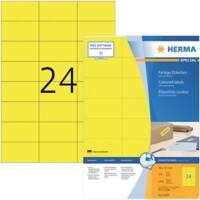 HERMA Etiketten 4406 Klevend A4 Geel 70 x 37 mm  100 Vellen à 24 Etiketten