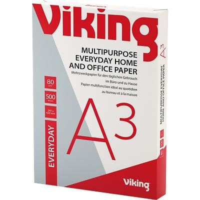 Viking Everyday A3 Kopieerpapier 80 g/m² Glad Wit 500 Vellen