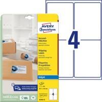 Avery Etiketten 4317570 Klevend A4 Wit 99,1 x 139 mm 25 Vellen à 4 Etiketten