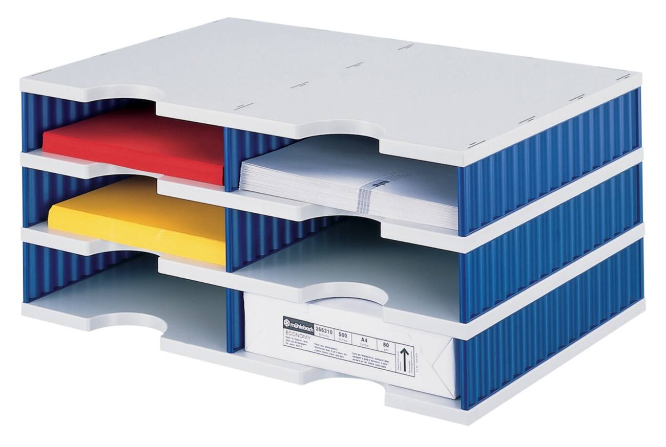 Styro styrodoc duo Sorteer station Grijs, blauw C4 Polystyreen, plastic 48,5 x 33,1 x 22,3 cm