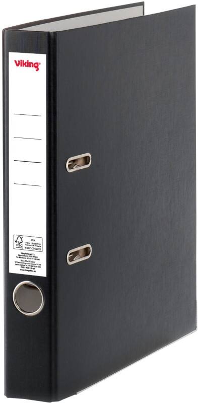 Viking Smal Ordner A4 50 mm Zwart 2 Ringen Kunststof Mat Staand