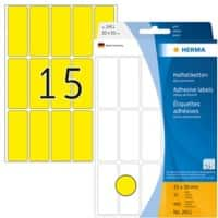 HERMA Etiketten 2411 Klevend Speciaal Geel 20 x 50 mm  32 Vellen à 15 Etiketten