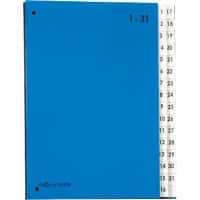 PAGNA Sorteermap A4 Karton 1 tot 31 Blauw