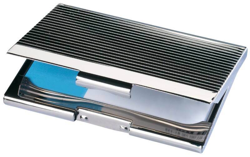 Sigel VZ130 Visitekaarthouder Chroom Speciaal 20 kaartjes Aluminium 9 x 0,5 x 5,5 cm