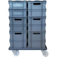 Viso Trolley Inklapbare handgreep E 8888 PVC 42 x 62 x 16 cm Grijs