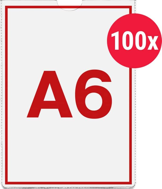 Esselte Showtassen A6 Glashelder Transparant 120 micron PP (Polypropeen) 100 Stuks
