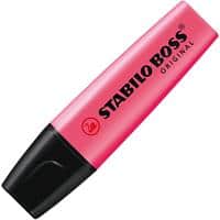 STABILO BOSS ORIGINAL Tekstmarker Roze Breed Beitelpunt 2 - 5 mm Navulbaar