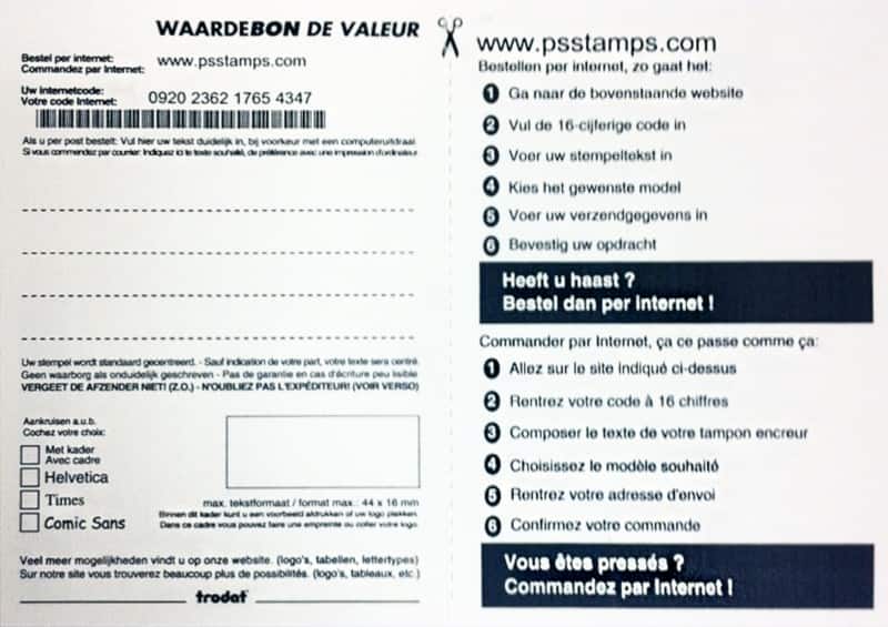 Trodat 5203 Waardebon voor stempel