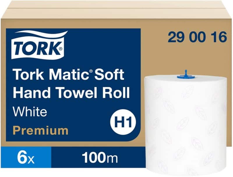 Tork Matic Premium  Handdoek H1 Rol Wit 2-laags 290016 6 Rollen à 100 m